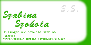 szabina szokola business card